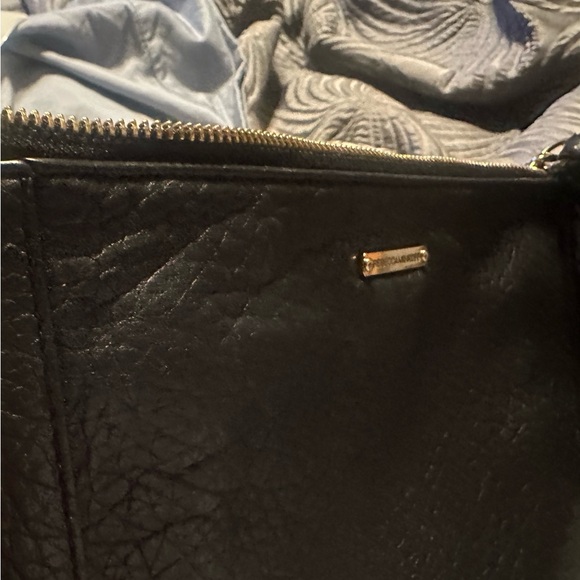 Rebecca Minkoff Black and Gold Studded Clutch box 4 - Picture 6 of 16